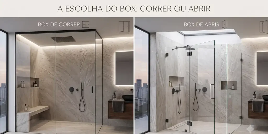 Box de Vidro de Correr ou de Abrir